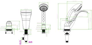 Смеситель на борт ванны Boheme Cobra золото 400